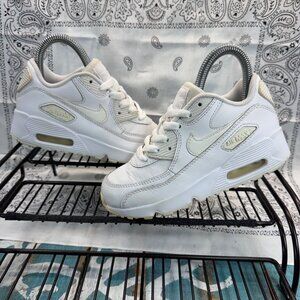 Nike Air Max ‘90 Triple White Little Kids PS Preschool 833414-100 sz 12C